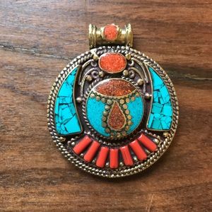 Nepalese turquoise pendant, sold without chain